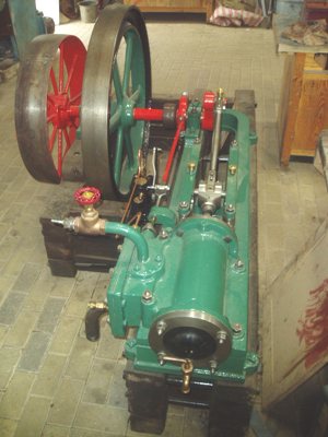 Rebuilt horizontal engine on loan from Bradford Industrial Museum