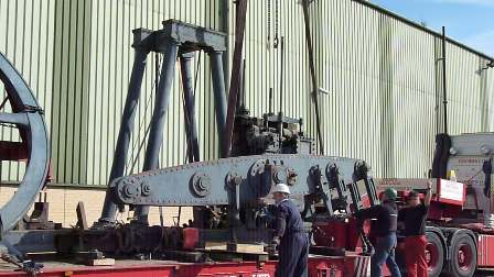 Lifting the beam.