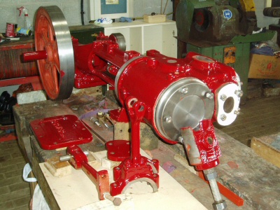 Partly assembled Farmer Engine, after painting