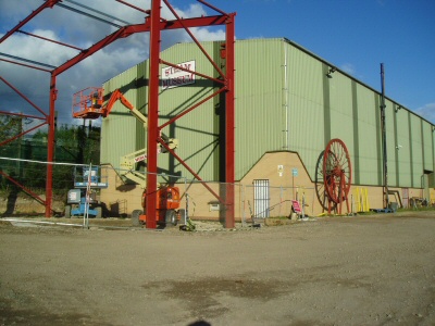 Steel structure for the extension.