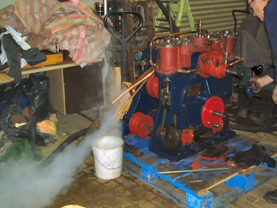 First test run, under steam, of the 'Reliant' steering engine