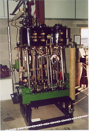 Sissons marine engine in its permanent position.