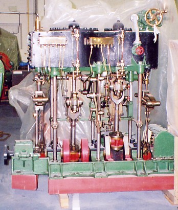 Samuel White compound marine engine before work started on it.